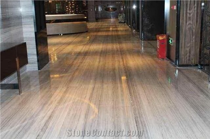 Crystal Wood Vein Marble Slabs Vein Cut, White Wooden Marble Slabs Tiles Panel Hotel Walling,Floor Covering Interior Stone