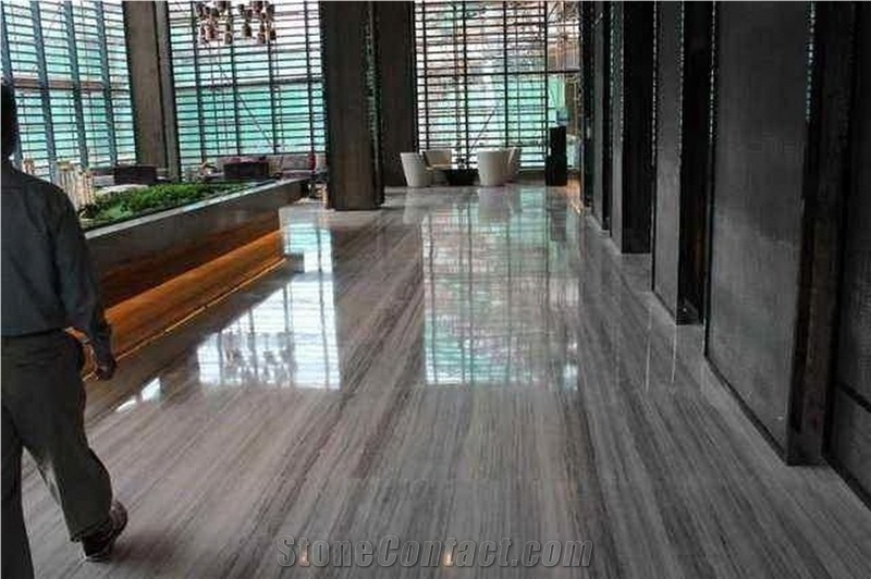 Crystal Wood Vein Marble Slabs Vein Cut, White Wooden Marble Slabs Tiles Panel Hotel Walling,Floor Covering Interior Stone
