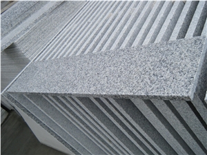 G603 Grey Bianco Sardo Sesame Granite Stairs for Floor Stepping,China White Granite Staircases Polished for Interior