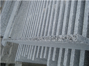G603 Grey Bianco Sardo Sesame Granite Stairs for Floor Stepping,China White Granite Staircases Polished for Interior