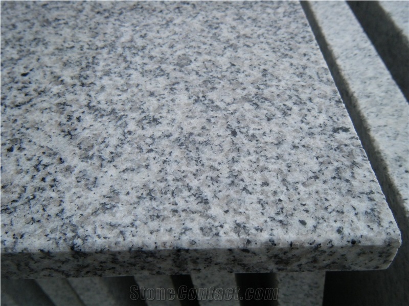 G603 Grey Bianco Sardo Sesame Granite Stairs for Floor Stepping,China White Granite Staircases Polished for Interior