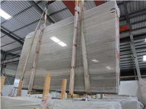 Grey Wooden Vein Marble Slabs, Grey Wood Grain Marble Tiles Machine Cut Panel for Hotel Lobby Floor Covering,Wall Caldding,Interior Pattern Stone