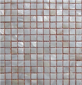 Polished White Sea Shell Mosaic, Elegant Mother Pearl Mosaic Wall Tile,Mosaic Pattern for Bathroom Design