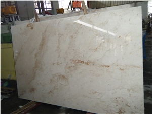 Rossa Crema Marble Slab Tile, China Rosy Sunset White Marble High Glosspolished Panel for Hotel Bathroom Walling,Floor Covering Pattern