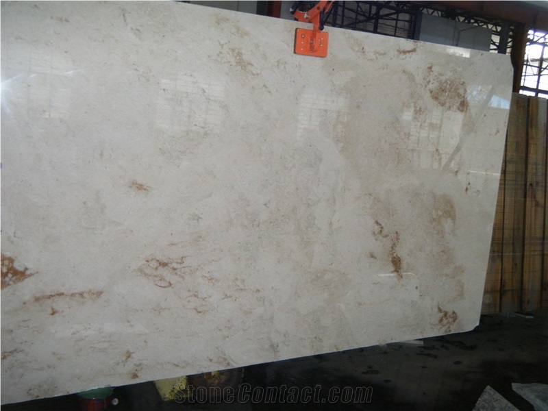 Rossa Crema Marble Slab Tile, China Rosy Sunset White Marble High Glosspolished Panel for Hotel Bathroom Walling,Floor Covering Pattern