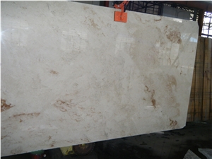 Rossa Crema Marble Slab Tile, China Rosy Sunset White Marble High Glosspolished Panel for Hotel Bathroom Walling,Floor Covering Pattern