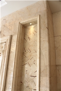 Sofitel Gold Marble Crema Evita Marble Slab Tiles,Turkey Beige Marble Panel Villa Wall Cladding Floor Covering Pattern Interior Stone