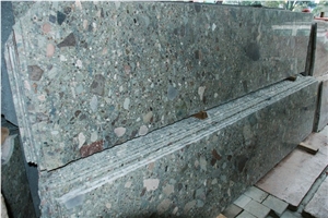 Verde Marinace Green Mosaic Granite Slabs Tiles, Jurassic Green Granite, Verde Jurrasico Brazil Green Granite Panel Villa Floor Covering,Walling