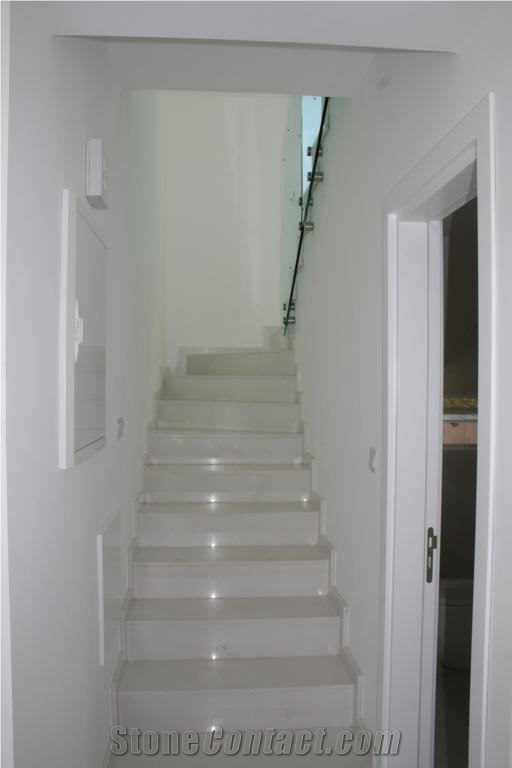 Sivec Pb Marble Stair, Sivec A1 White Marble Stairs & Steps