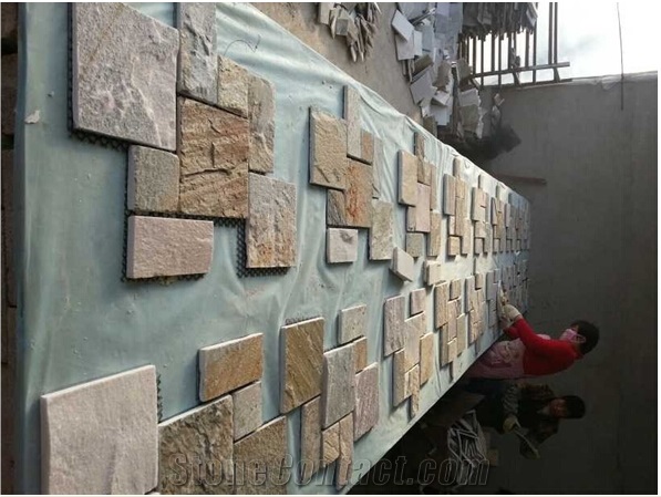 Mesh Slate French Pattern Meshed Slate Mosaic