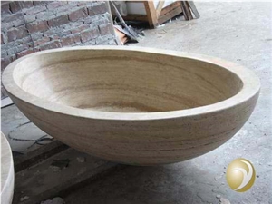 Yellow Travertine Stone Batutub, Yellow Travertine Bathtub