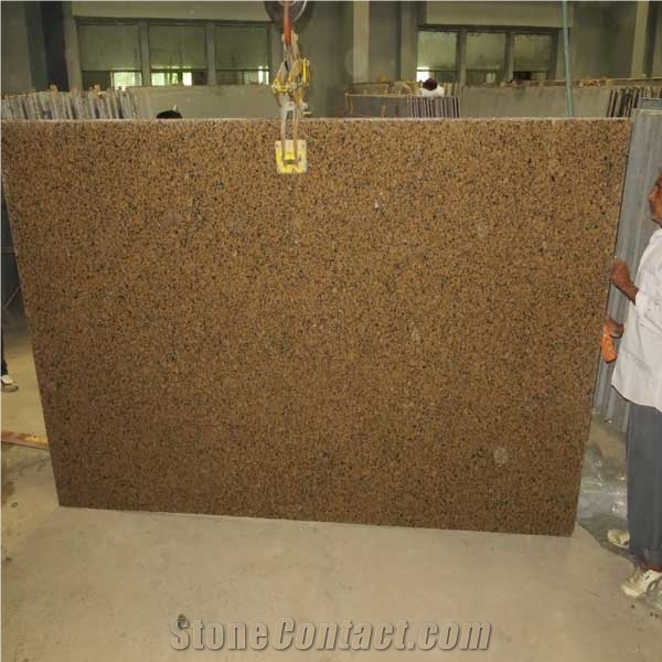Panther Yellow Granite Slab, India Yellow Granite