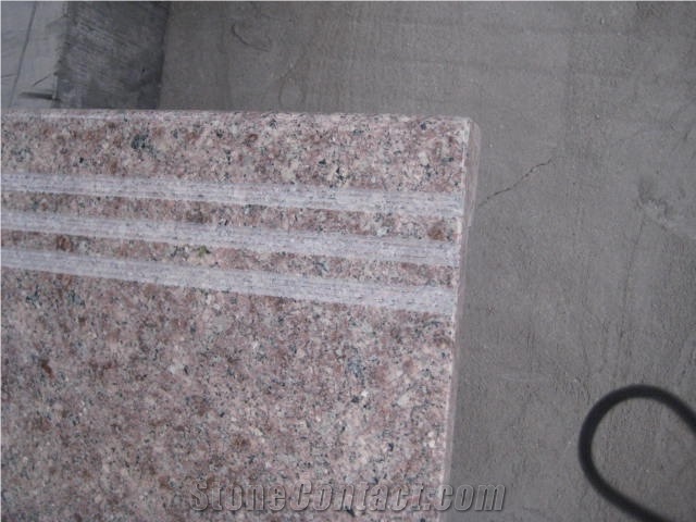 G611 Pink Granite Polished Stair, G611 Pink Granite Polished Step