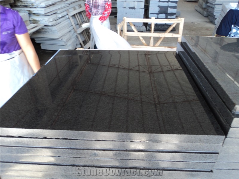 G654 Dark Grey Polished Granite Tiles