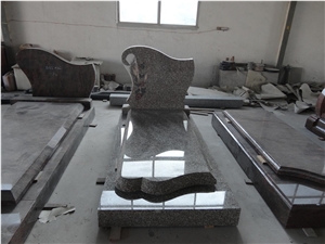 G664 Grey Granite Polished France Style Tombstone