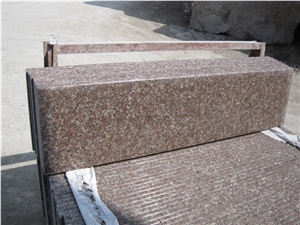 G687 Pink Granite Polished Stairs
