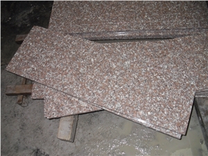 G687 Pink Granite Polished Stairs
