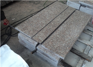 G687 Pink Granite Polished Stairs