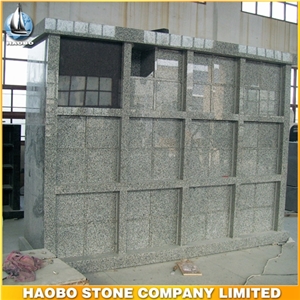 Natural Grey Granite Columbarium with Square Niches