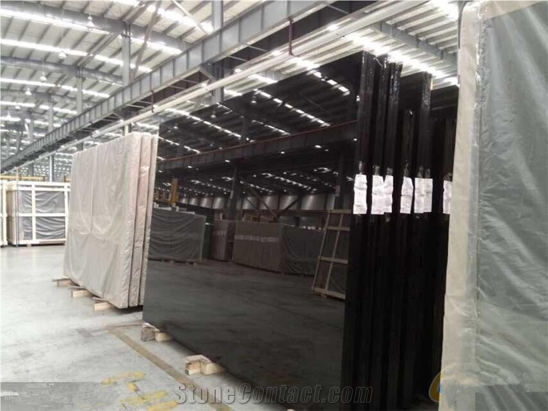 Black Crystallized Glass Stone Tiles & Slabs