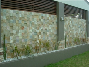 Chequeboard Beige-Green Quartzite Natural Feature Stone Panels & Loose Ledgestone