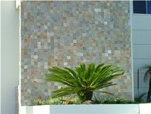 Chequeboard Beige-Green Quartzite Natural Feature Stone Panels & Loose Ledgestone
