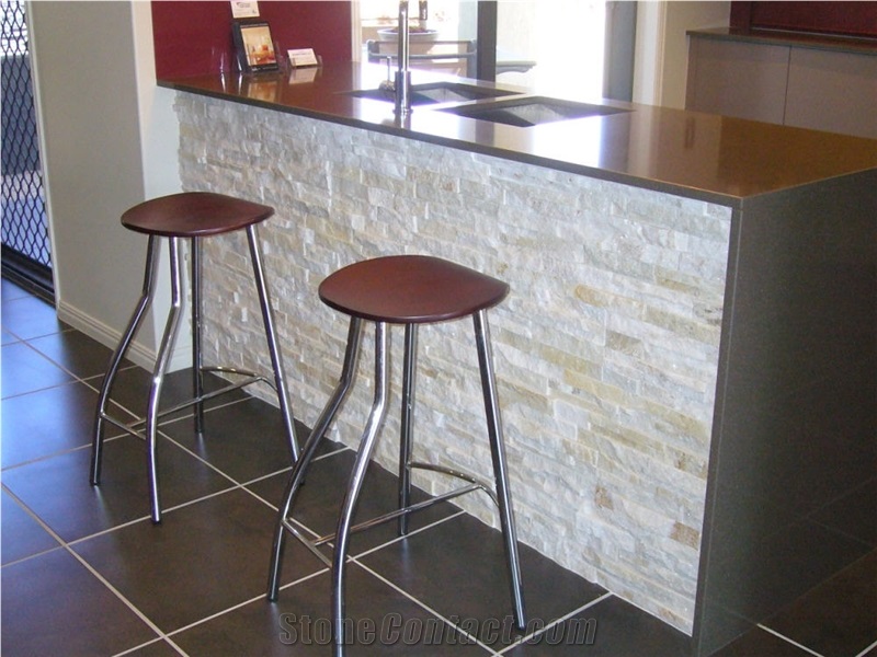 Thredbo White Mica Natural Feature Stone Panels & Loose Ledgestone