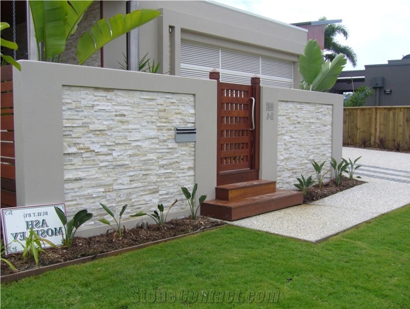 Thredbo White Mica Natural Feature Stone Panels & Loose Ledgestone
