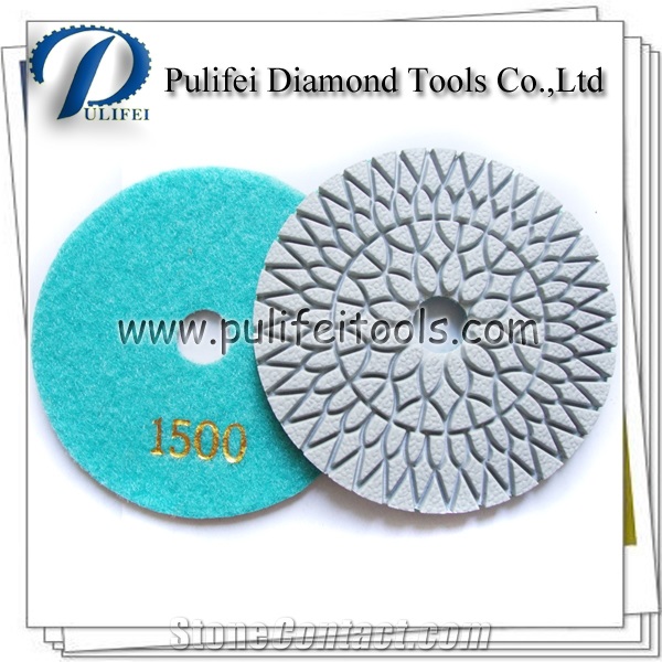 Flexible Wet Dry 4 Inch Diamond Polishing Pad Granite Polishing Pad Low Factory Price for Angle Grinder Marble Polishing Pad