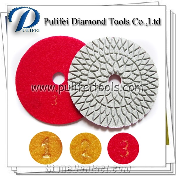 Flexible Wet Dry 4 Inch Diamond Polishing Pad Granite Polishing Pad Low Factory Price for Angle Grinder Marble Polishing Pad