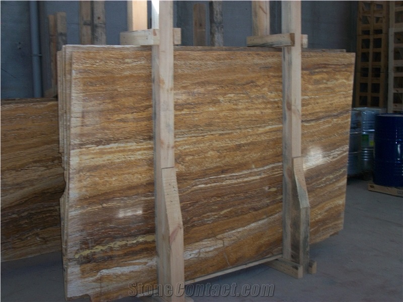 Mystic Travertine Slabs & Tiles, Turkey Brown Travertine