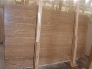Noce Travertine Slabs & Tiles, Turkey Brown Travertine