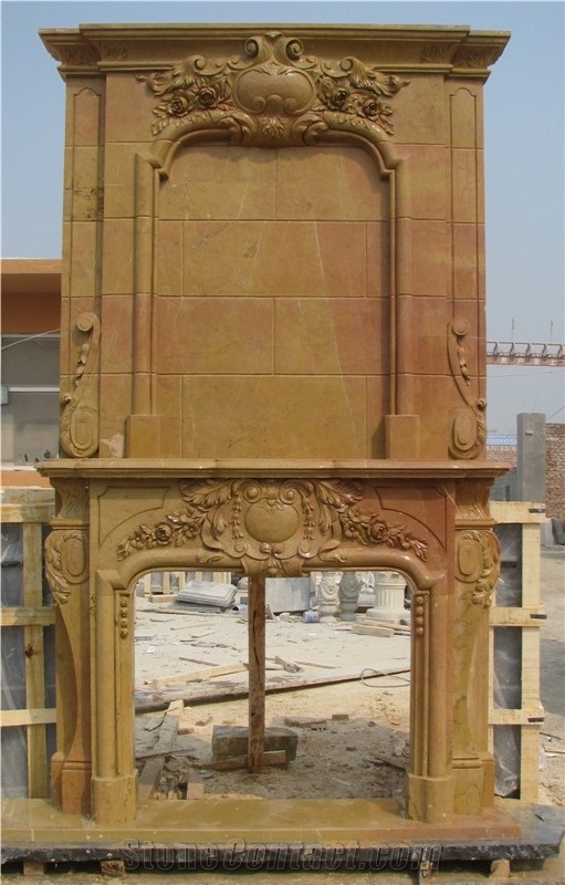 Large Fireplace Mantel,Carved Frieplace Set, Fireplace Surround,Inlay Fireplace
