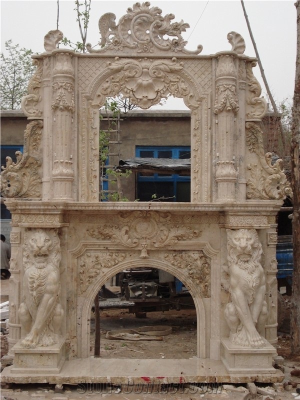 Large Fireplace Mantel,Carved Frieplace Set, Fireplace Surround,Inlay Fireplace