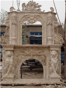 Large Fireplace Mantel,Carved Frieplace Set, Fireplace Surround,Inlay Fireplace