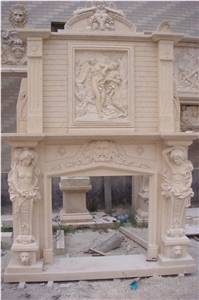 Lobby Fireplace Hearth,Fireplace Mantel,Limestone Fireplace,Fireplace Surround