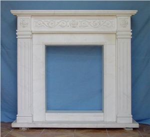White Marble Hearth Fireplace, Fireplace Mantel White Marble Fireplaces