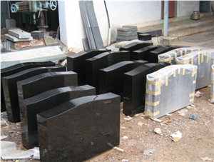 Standard Granite Headstones and Base, Absolute Black Granite Headstones