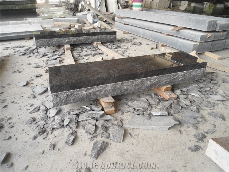 Standard Granite Headstones and Base, Absolute Black Granite Headstones