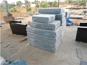 Standard Granite Headstones and Base, Absolute Black Granite Headstones