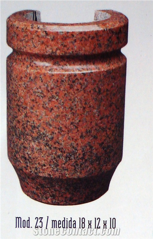 Bucaros Red Granite Urn, Vase