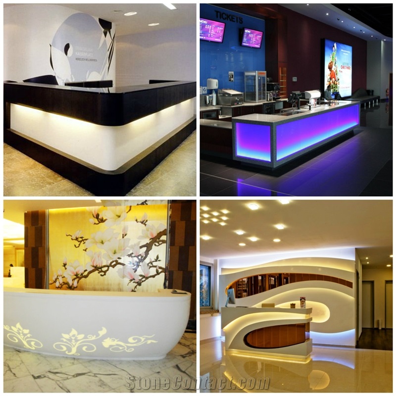 Fancy Boat Shape Design Reception Counter Bar Furniture