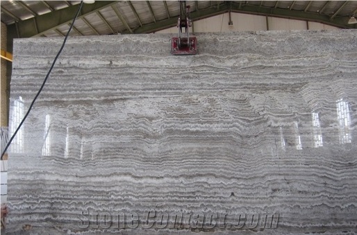 Silver Travertine Slabs & Tiles, Iran Grey Travertine