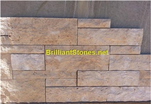 China Beige Limestone Cultured Stone Split Finish