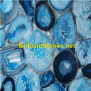 Crystallized Blue Agate Semiprecious Stone Crystallized Blue Agate Semiprecious Stone