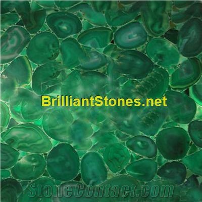 Green Agate Semiprecious Stone