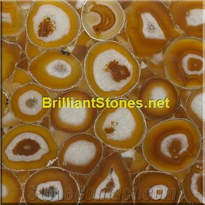 Yellow Agate Semiprecious Stone
