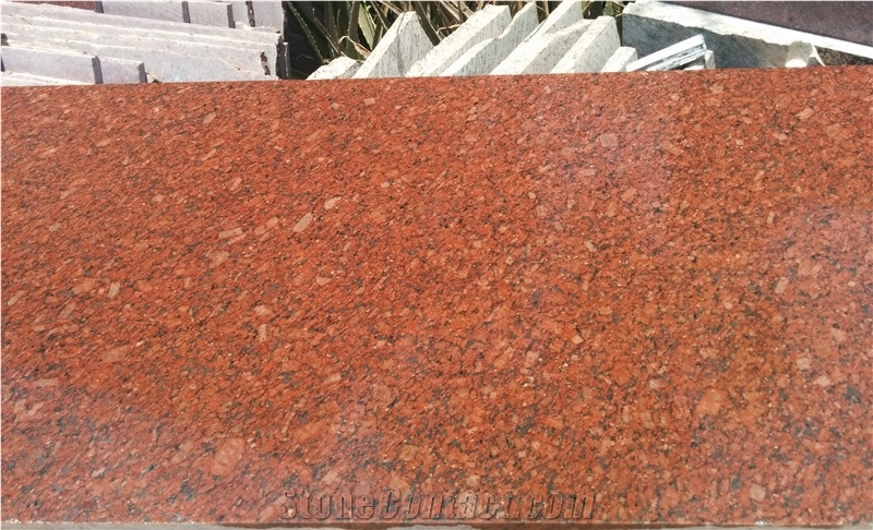 New Imperial Red Granite Slabs & Tiles, India Red Granite floor covering tiles 