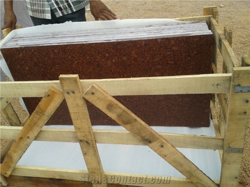 New Imperial Red Granite Slabs & Tiles, India Red Granite floor covering tiles 