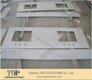 Bianco Venato Carrara Marble Bathroom Vanity Tops